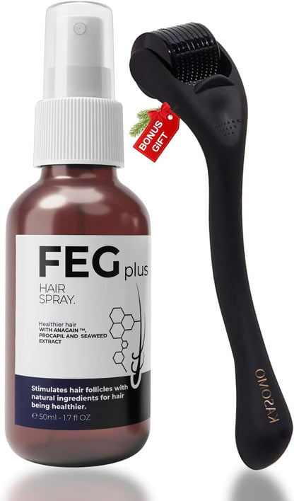 FEG Minoxidil Beard & Hair Growth Serum Kit with Roller